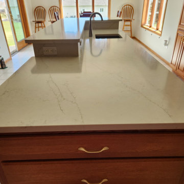 Kitchen Remodel With New Countertops and Backsplash