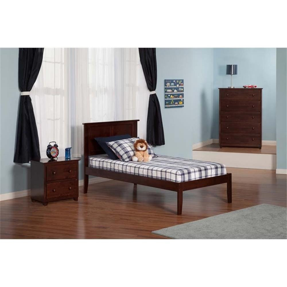 Attachble Berd Leo & Lacey Farmhouse Solid Wood King Platform Bed with USB Charger in ...