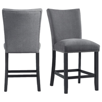 Stratton Counter Height Side Chair Set, Charcoal