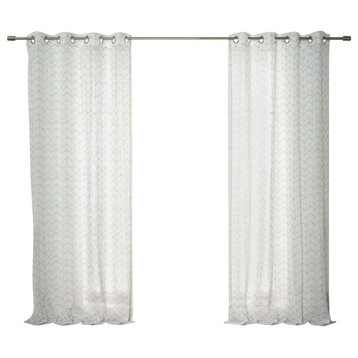 Opaque Cube Curtains, Sage