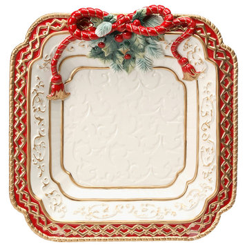 Poinsettia Dessert Plate