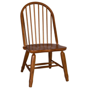 Treasures Medium Brown Bow Back Side Chair -  Oak-Set of 2
