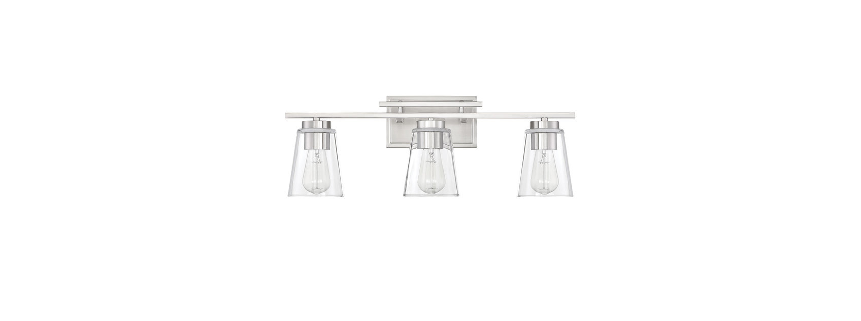 Calhoun Vanity Fixture, Satin Nickel, 3-Light