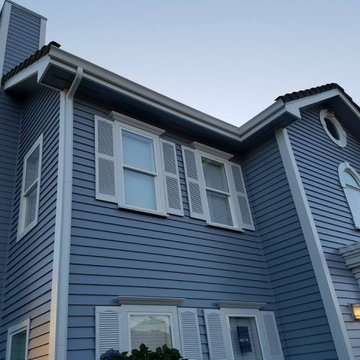 Blue Exterior Home Painting in Oregon