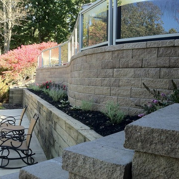 Elevated Patio Overlooking Tennis Court