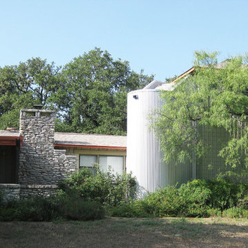 Texas Limestone Remodel with a metal and wood addition