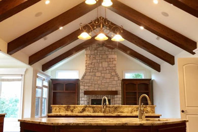 Example of an arts and crafts kitchen design in Other