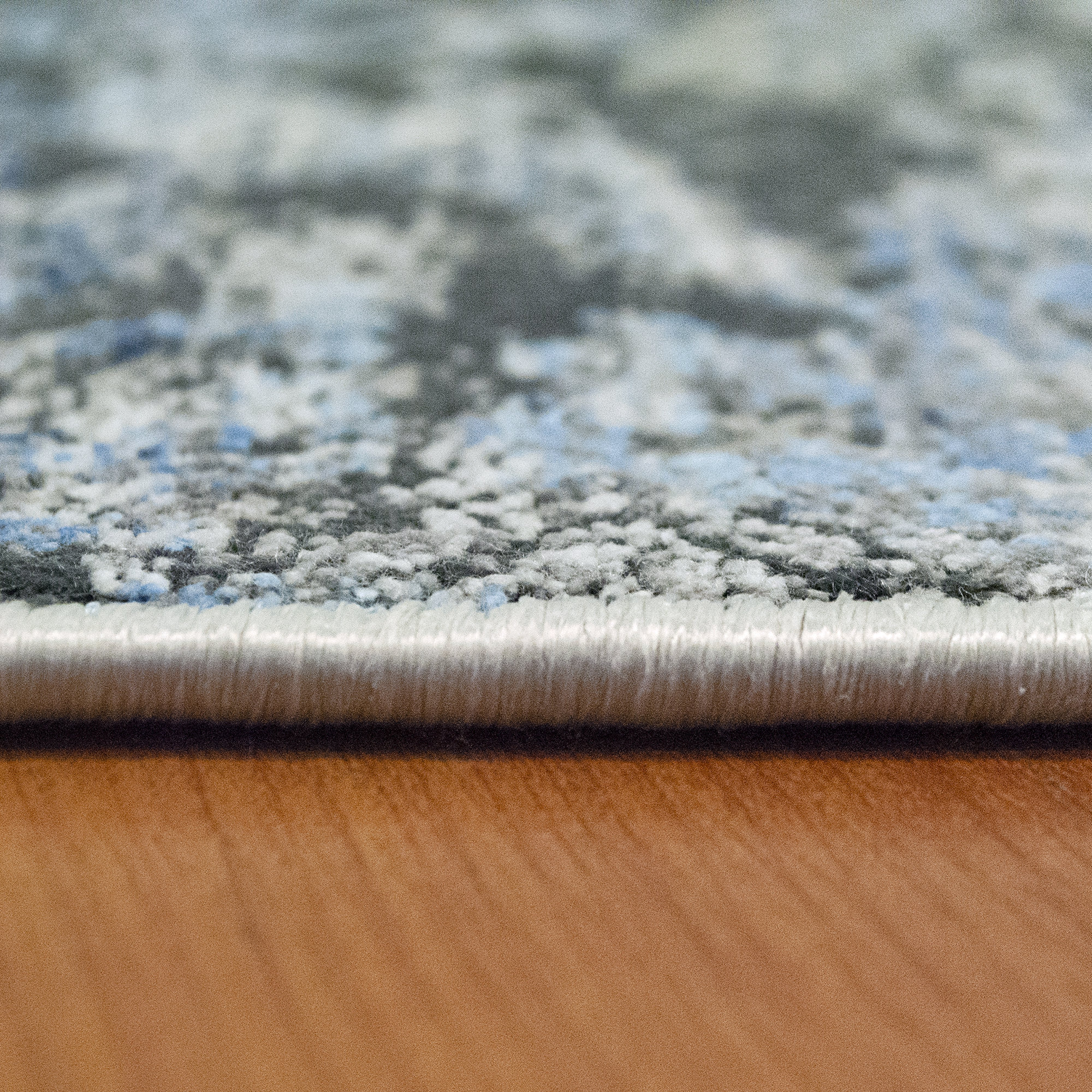 Icon Grey and Blue Area Rug, 2.2'x7.7' - Contemporary - Hall And Stair ...
