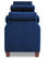 Jocelyn Roll Arm Tufted Bench with Bolster Pillows, Navy Blue Velvet