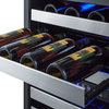 Summit SWC532BLBIST 24"W 46 Bottle Capacity Wine Cooler - Stainless Steel