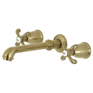 Kingston Brass KS712.TX French Country 1.2 GPM Wall Mounted - Brushed Brass