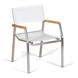 Wintons Teak Salma Sail SS Stacking Chair - Outdoor Dining Chairs