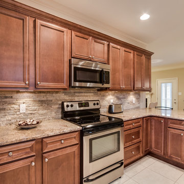 Africa Range Granite used in Kitchen with splitface Backsplashes