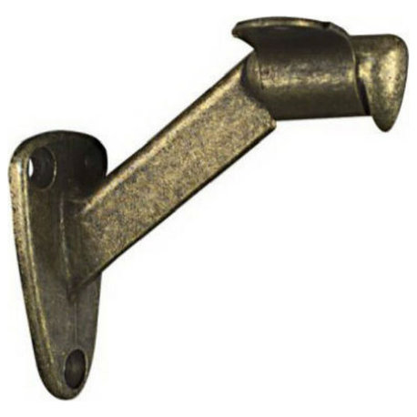 National Hardware® N159-566 Handrail Bracket with Screws, Antique Brass