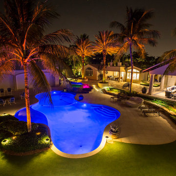 Ocean Front Landscape Lighting, FL Estate