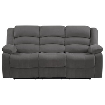 40" Contemporary Grey Fabric Sofa