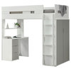 Acme Loft Bed in White and Gray Finish 38050