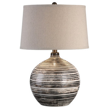 Uttermost Bloxom Lamp, Mocha and Ivory