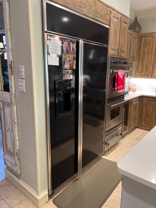 changing the finish on my GE profile builtin Refrigerator