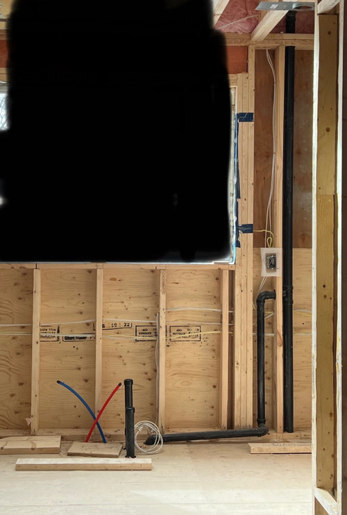 vent for kitchen sink runs horizontally before rising vertically