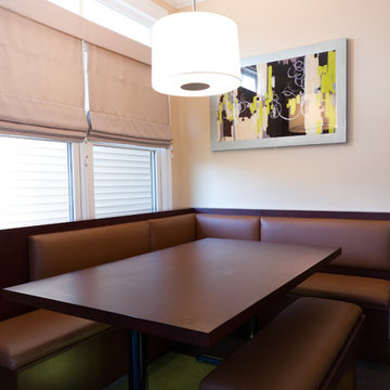 Finished booth for this eat in kitchen in Chicago