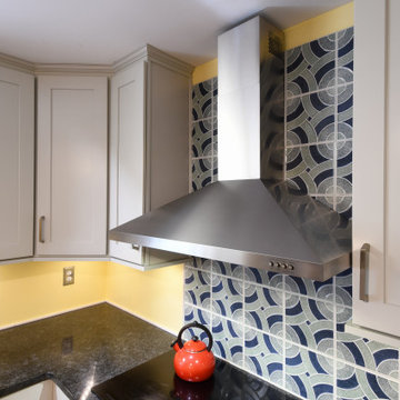 White and Blue Kitchen Design Richmond, VA