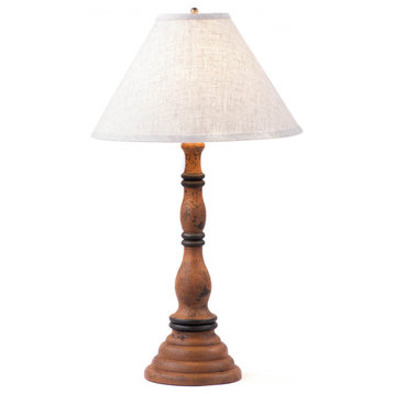 Irvin's Country Tinware Davenport Lamp in Hartford Pumpkin with Shade