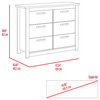 Westport 6 Drawer Double Dresser with Metal Hardware, Light Gray