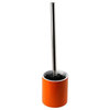 Steel Free Standing Toilet Brush Holder, Resin, Orange