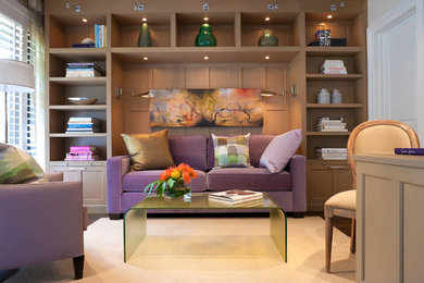 Inspiration for a contemporary dark wood floor home office remodel in Miami