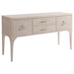 Barclay Butera - Seaside Sideboard - When entertaining guests, a functional serving piece is essential in the dining area. The 62-inch Seaside sideboard offers a generous serving surface with ample storage beneath in four full-extension self-closing drawers. The two in the middle are felt lined, with one divided for silver. The outer drawers feature extra depth to accommodate larger items.