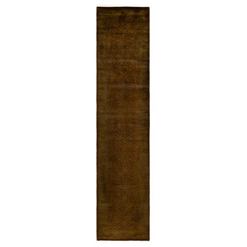 Fine Vibrance, One-of-a-Kind Hand-Knotted Area Rug Brown, 2' 7" x 12' 3"