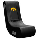 Dreamseat - Iowa Hawkeyes Rocker Gaming Chair Black Synthetic Leather - The Game Rocker 100 is the perfect choice for any console, hand held, or mobile gaming enthusiasts. The side mounted speaker system provides high-quality audio for added immersion in games. The chair wipes clean and folds easily for storage. Since the Game Rocker 100 features the XZipit system, you can showcase your favorite team or league. The full media control system allows you to just directly connect to your device and game-on.