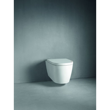Duravit 002009 ME by Starck Elongated Closed-Front Toilet Seat - White / White