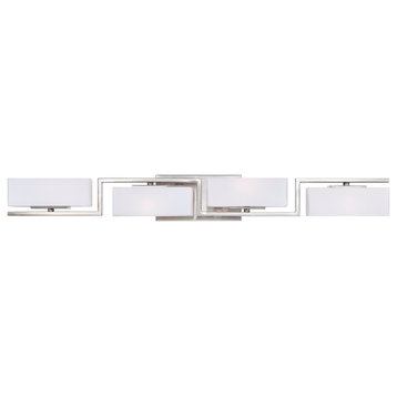 Designers Fountain 6714 Meridian 4 Light Vanity Light - Satin Platinum