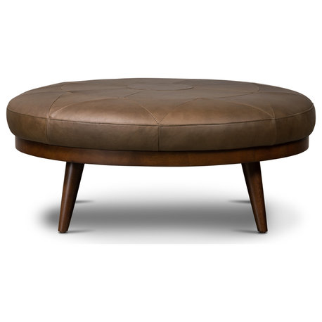 Poly and Bark Gio Ottoman, Cocoa Brown