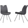 Coronado Dining Chair (Set of 2) - Gray Faux Leather