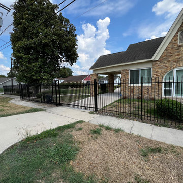 Iron Gate, Fence, and Pedestrian Gate