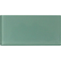 Sage Green 3x6 Subway Glass Tiles - Products