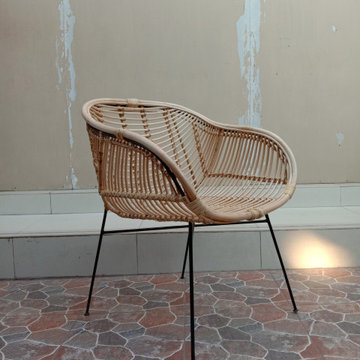 Rattan Iron Chair