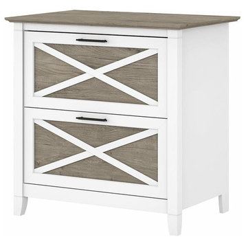 Scranton & Co 2 Drawers Contemporary Wood File Cabinet in Gray