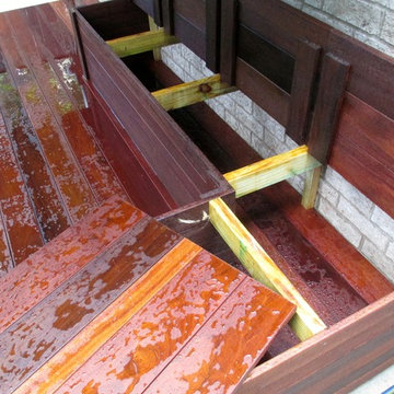 Ipe Deck with Sandbox & Seat Storage + Artificial Turf
