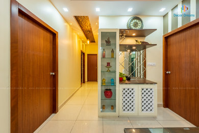 Transitional dining room in Bengaluru.