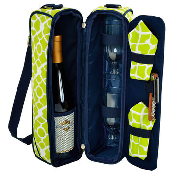 Sunset Wine Carrier For Two, Trellis Green