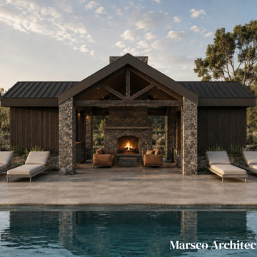 Contemporary lodge luxury family home, New Zealand