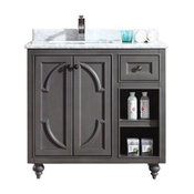 Odyssey Collection 36" Vanity with Countertop, Gray
