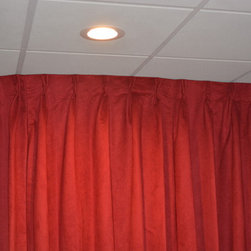 Bendable Rod for Acoustical Ceilings (Drop Down Grid Systems) Theater Room - Curtains