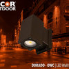 Dorado 22W Square LED Outdoor Wall Mount Cylinder Light, 5000K, Bronze