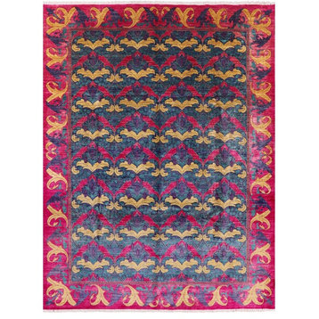 9'x12' William Morris Oriental Handmade Wool Area Rug, Q1588