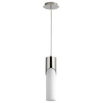 Oxygen Lighting - Oxygen Lighting 3-678-120 Ellipse - 16.75 Inch 5.1W 1 LED Tall Pendant - Warranty: 1 Year/1 Year on LED eclictEllipse 16.75 Inch 5 Black White Opal GlaUL: Suitable for damp locations Energy Star Qualified: n/a ADA Certified: n/a  *Number of Lights: 1-*Wattage:5.1w LED bulb(s) *Bulb Included:Yes *Bulb Type:LED *Finish Type:Black